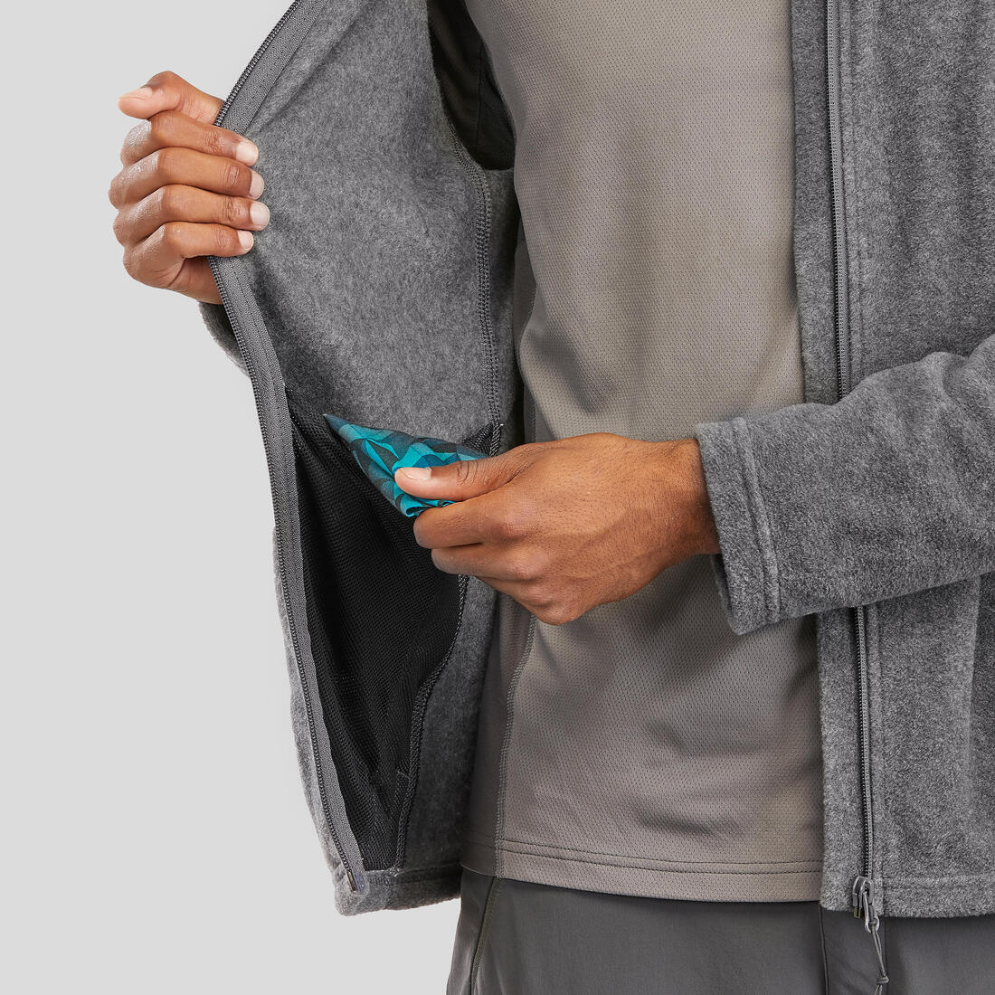 Polaire de randonnée montagne homme, MH100full zip