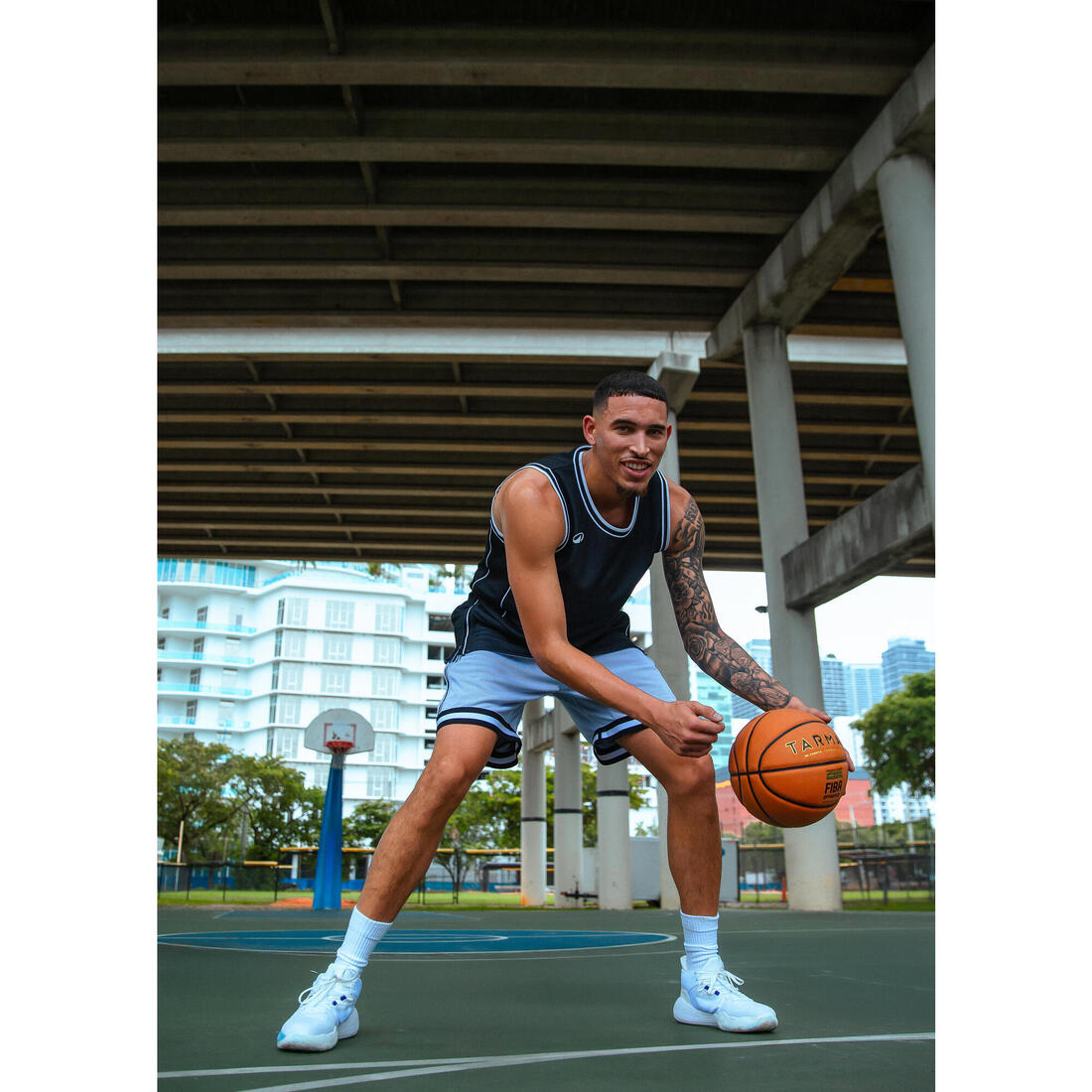 Maillot de Basketball sans manche réversible Adulte - TANK 500