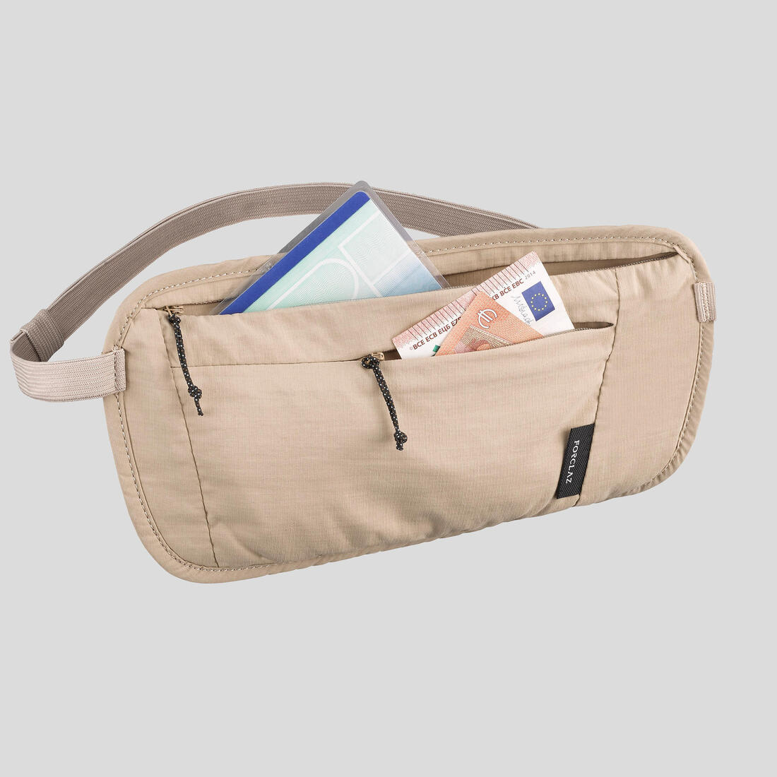 Ceinture banane de voyage discrète et sécurisée, Travel RFID beige