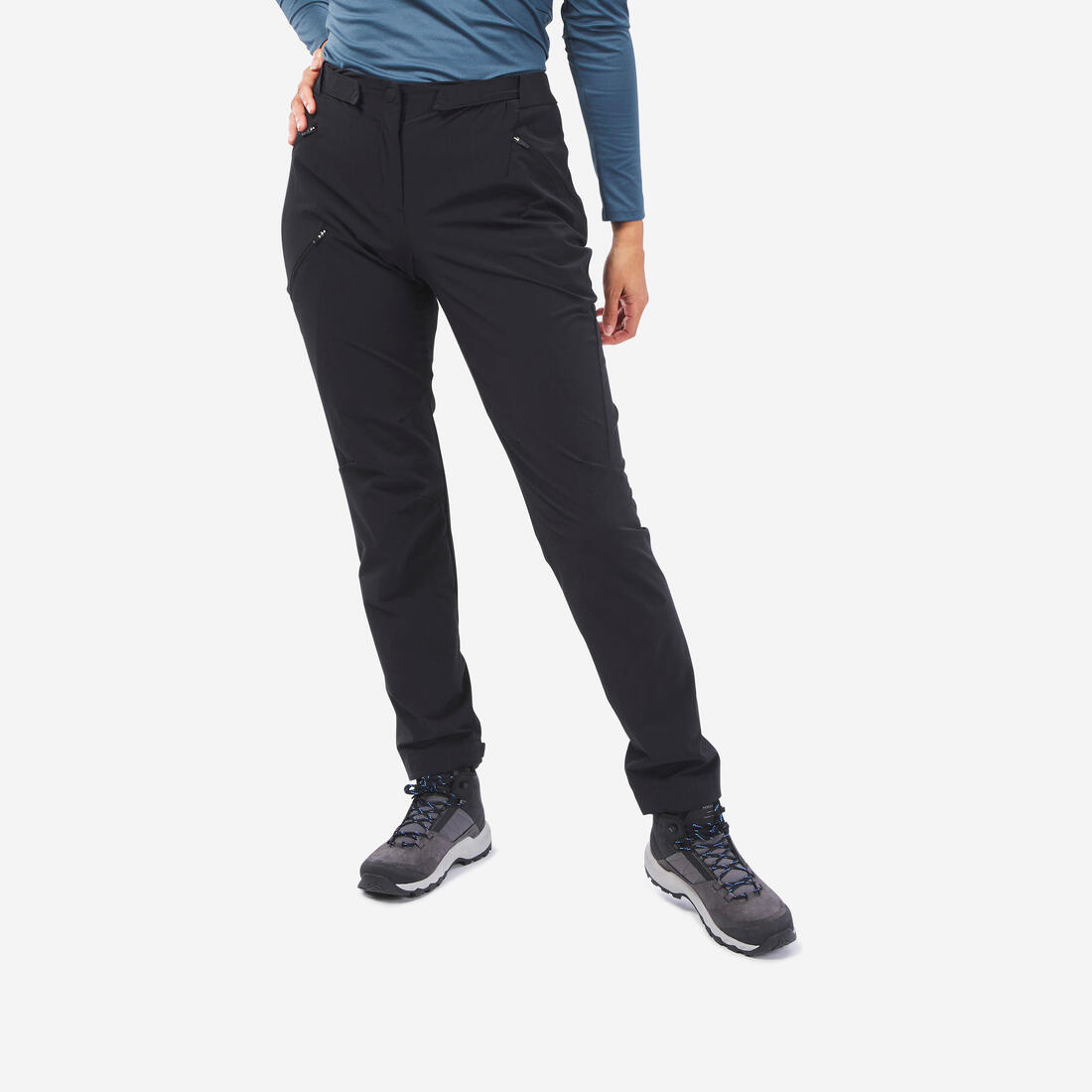 Pantalon de randonnée montagne - MH500 - Femme – noir