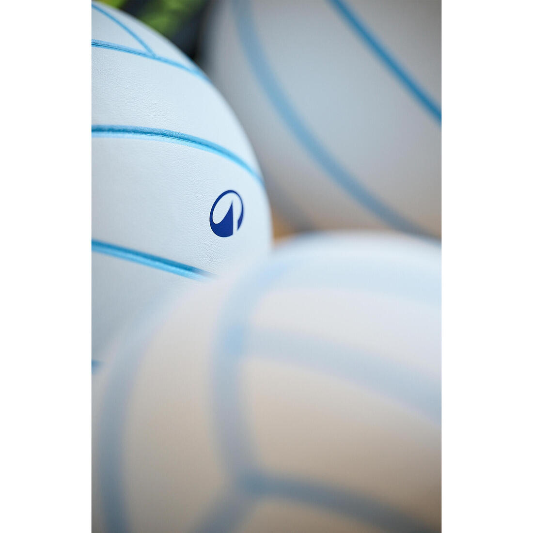 Ballon de volley-ball V500 gris, bleu et