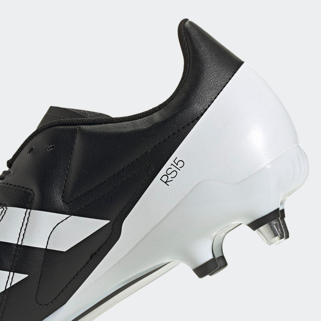 Crampons hybrides de rugby Adulte - Adidas RS15 SG Hybride noir et blanc