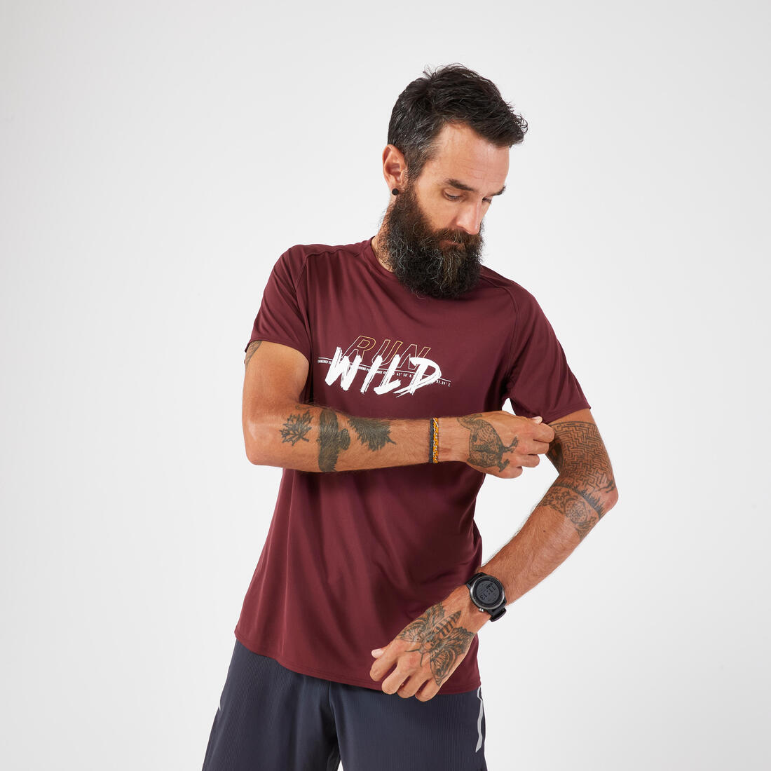 T-shirt de trail running résistant Homme - KIPRUN Run 500 Graph