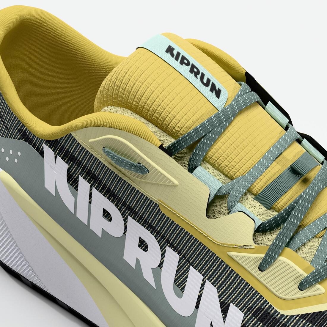Chaussures de running trail femme, Kiprun kipsummit max gris et