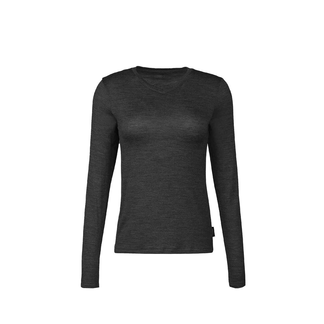 T-shirt laine mérinos de trek & voyage femme, Merino fresh