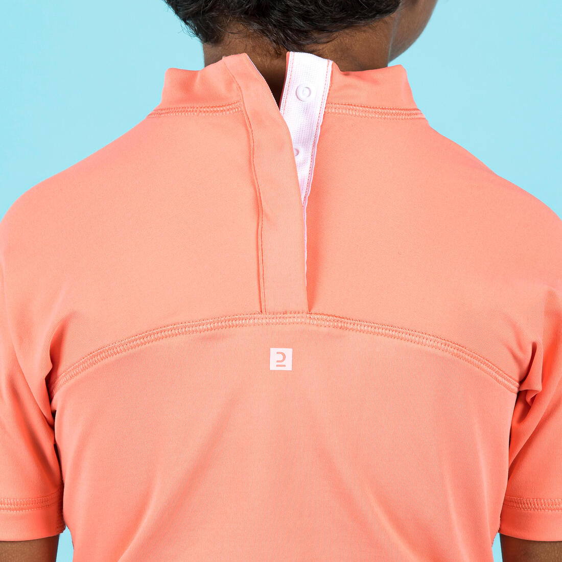 T-shirt anti uv bébé manches courtes corail