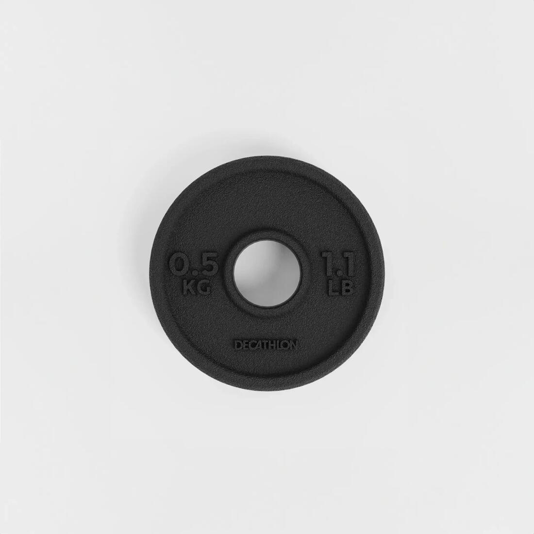 Disque musculation 0,5kg 28mm, disque de fonte à 80 % recyclée
