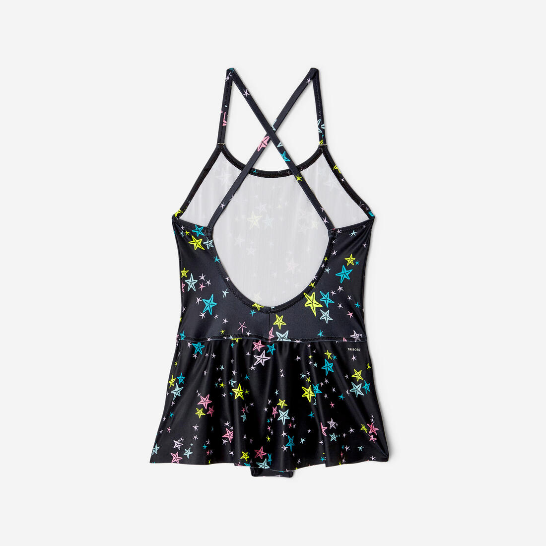 Maillot de bain 1 pièce jupette natation Fille - 100 Lila