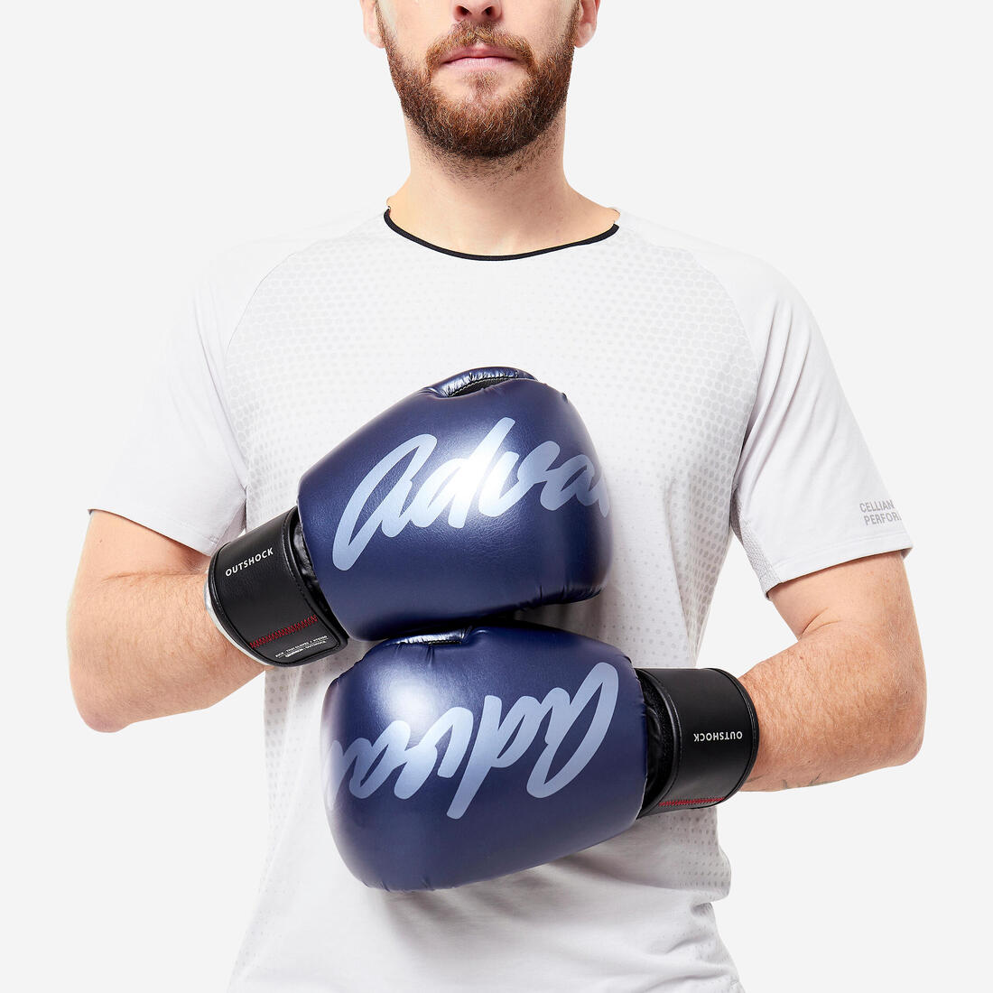 Gants de kick-boxing et muay-thaï, bleu