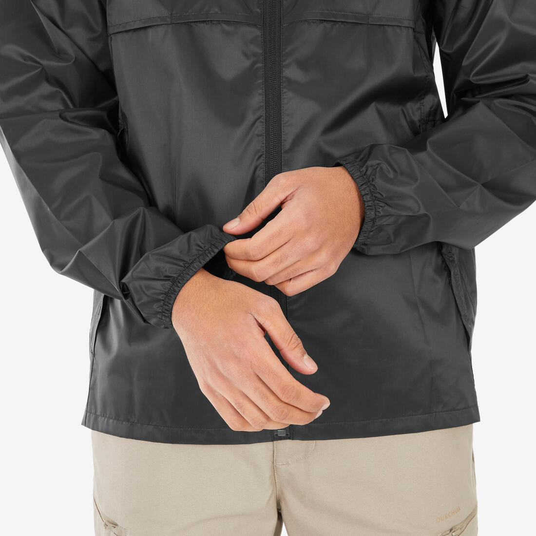 Veste de randonnée coupe-vent imperméable homme, Raincut Full Zip