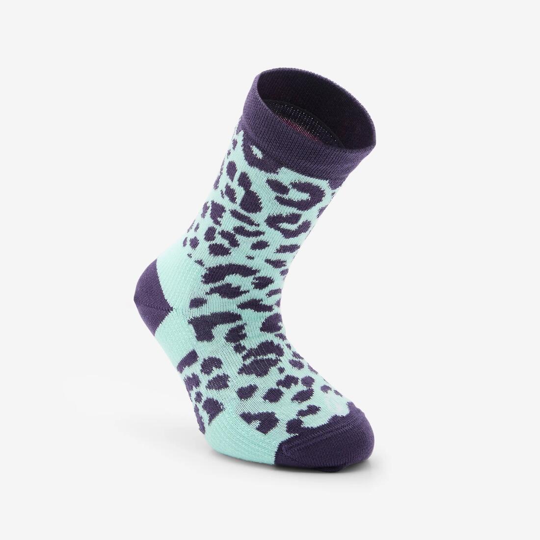 Chaussettes de sport hautes enfant, violet et