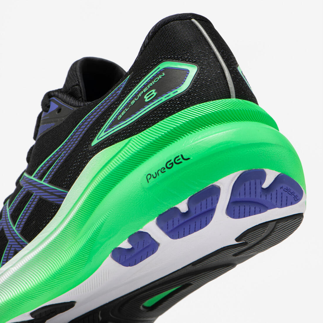 Chaussures running homme, Asics Superion 8 turquoise et vert