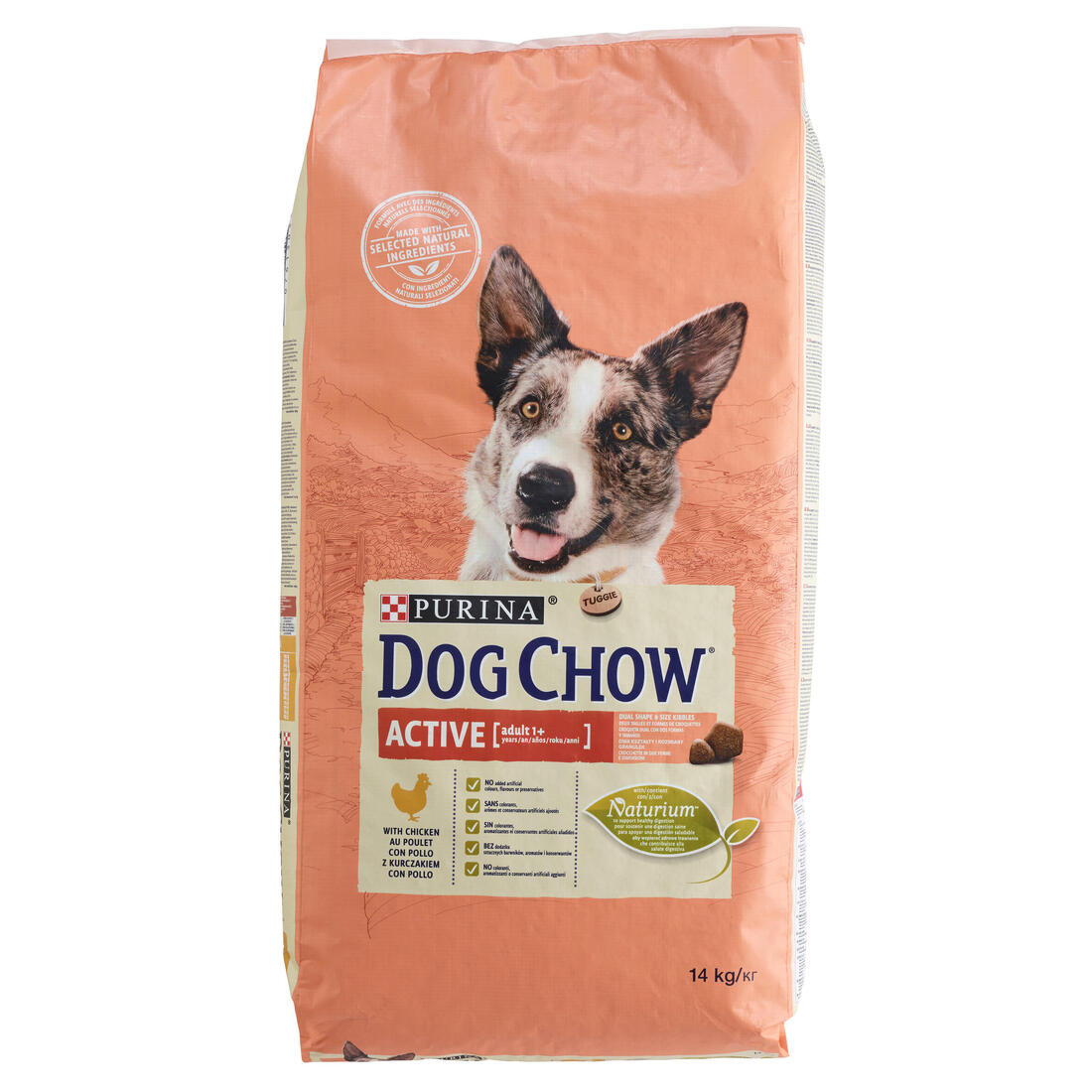 CROQUETTES CHIEN ADULTE  ACTIVE POULET DOGCHOW 14KG