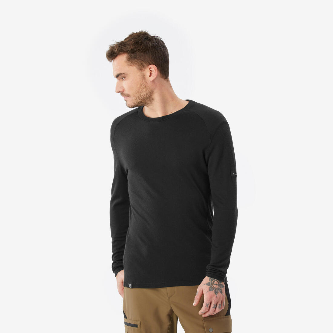T-shirt 100% laine mérinos manche longue - mt500 - homme