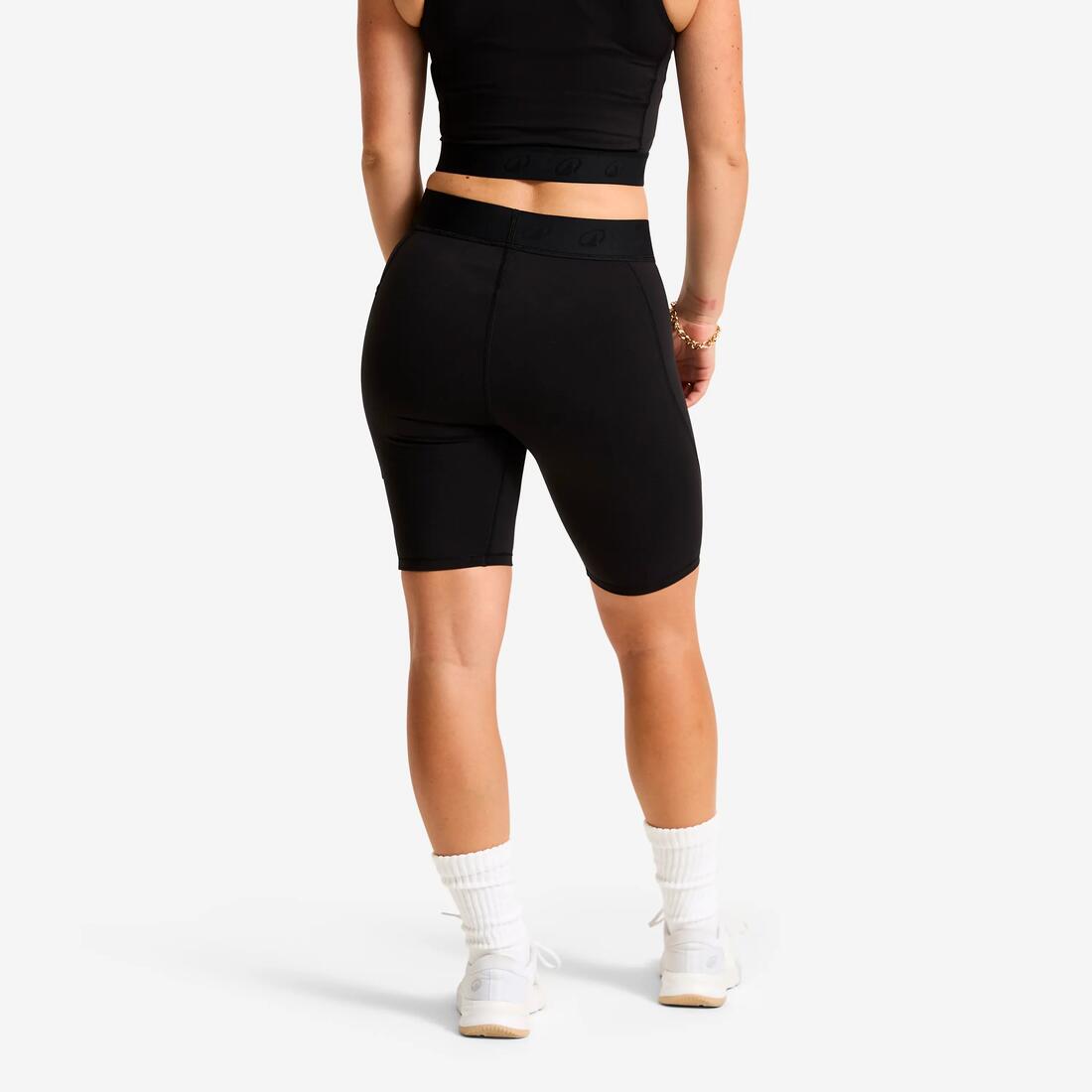 Cycliste de cardio extensible femme, noir