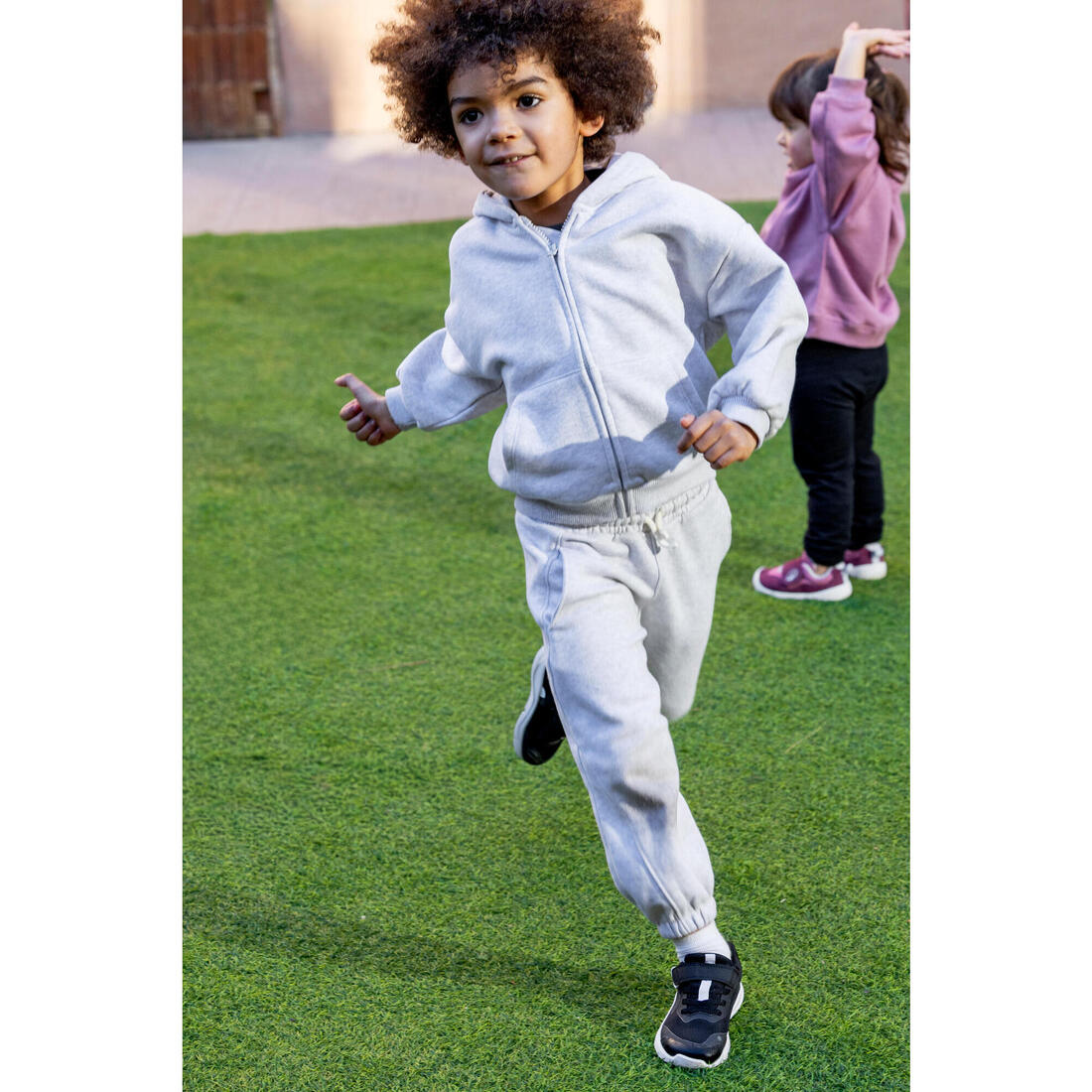 Chaussures Barefoot à scratch respirantes enfant, Stepper Sporty violet et