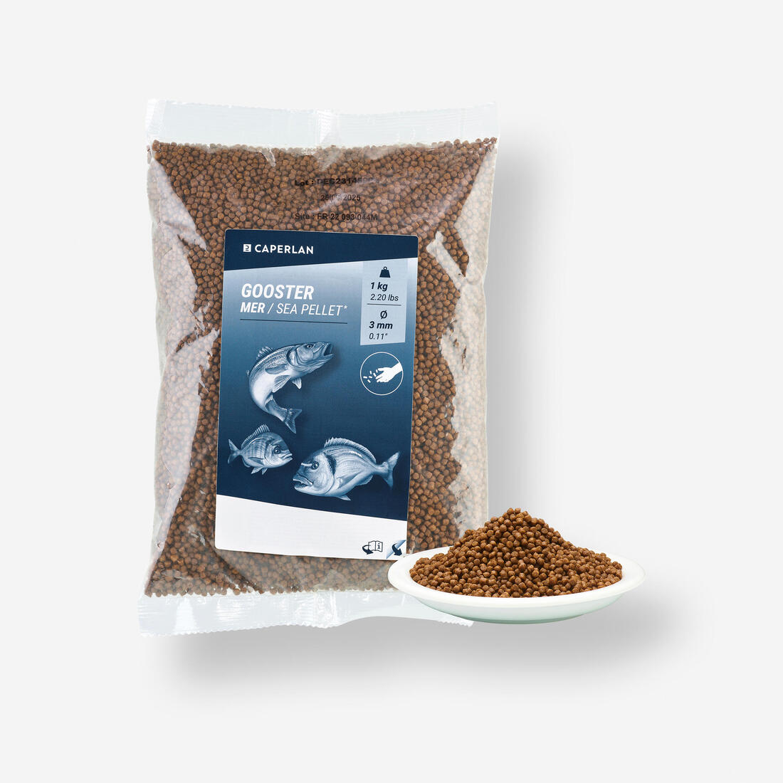 Pellets gooster loups & dorades 1kg pêche en mer