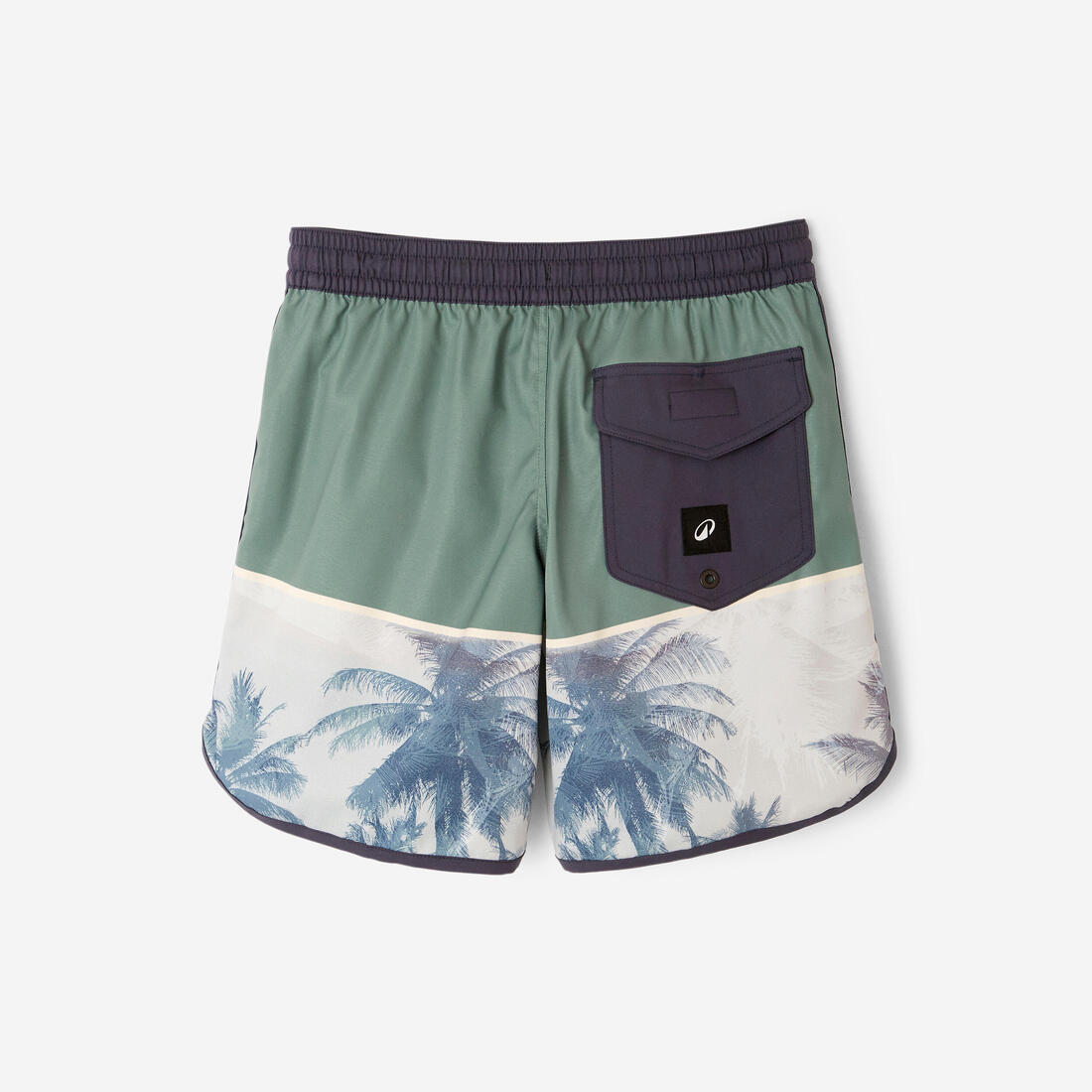 SHORT DE BAIN 500 BLEU CAMO