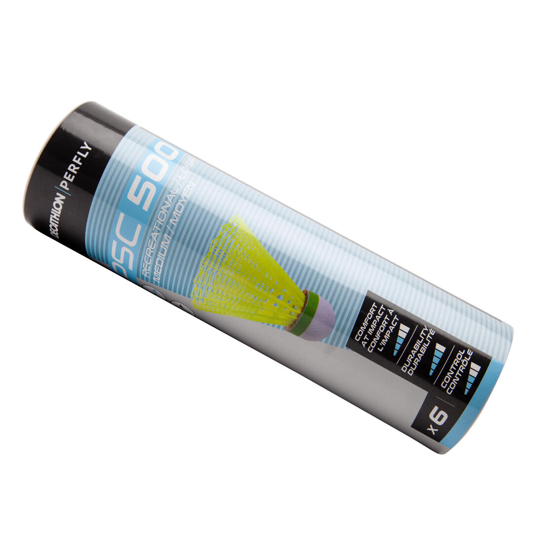 Lot De 6 Volants De Badminton En Plastique PSC 500 Medium