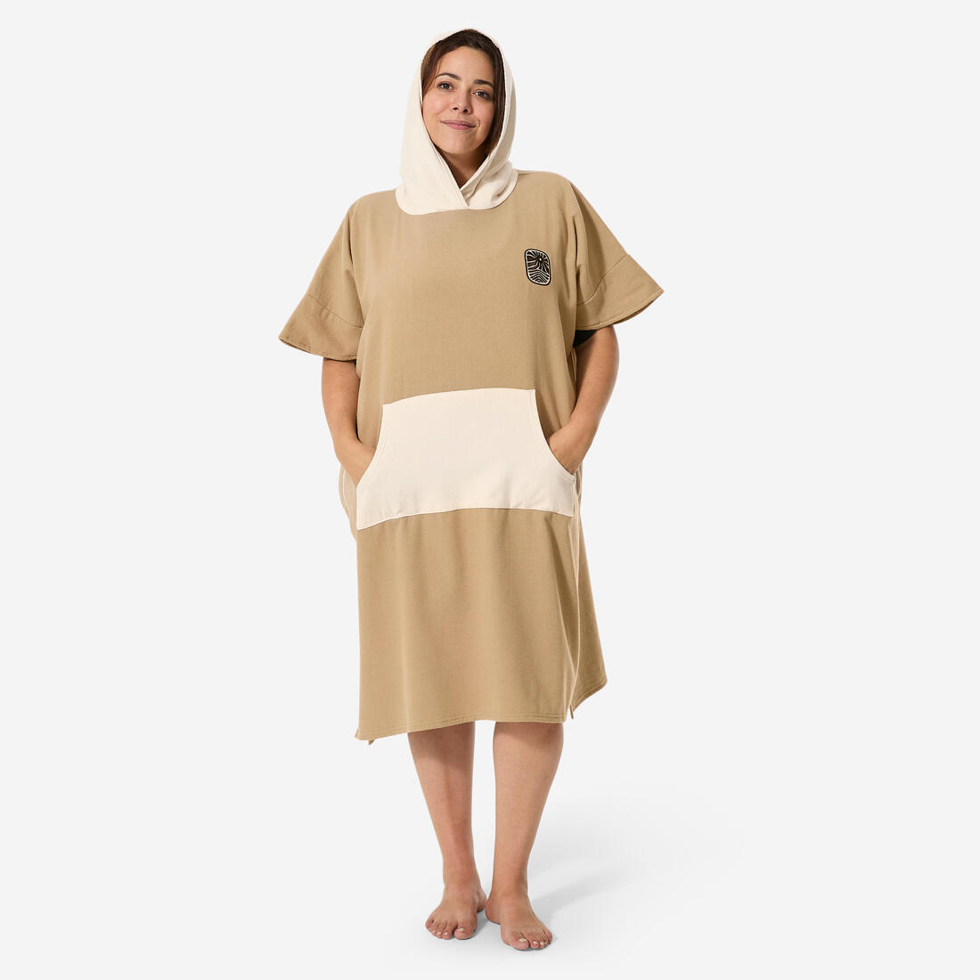 Poncho surf Adulte - 500 sable