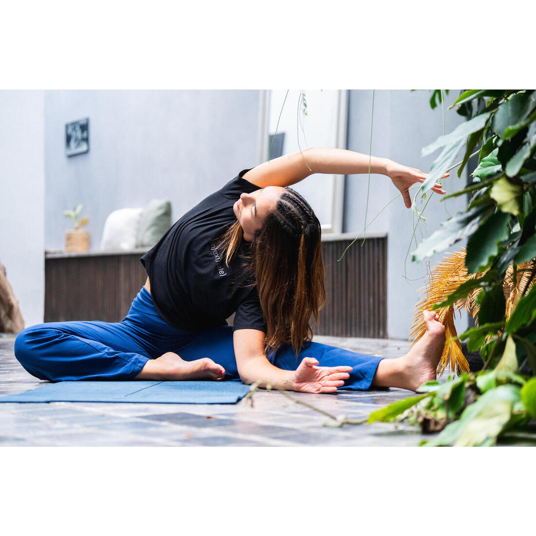 T-shirt manches courtes de yoga femme