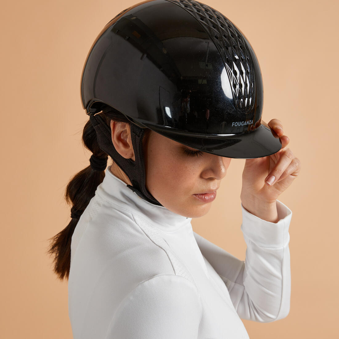 Casque équitation adulte et enfant - 520 noir mat