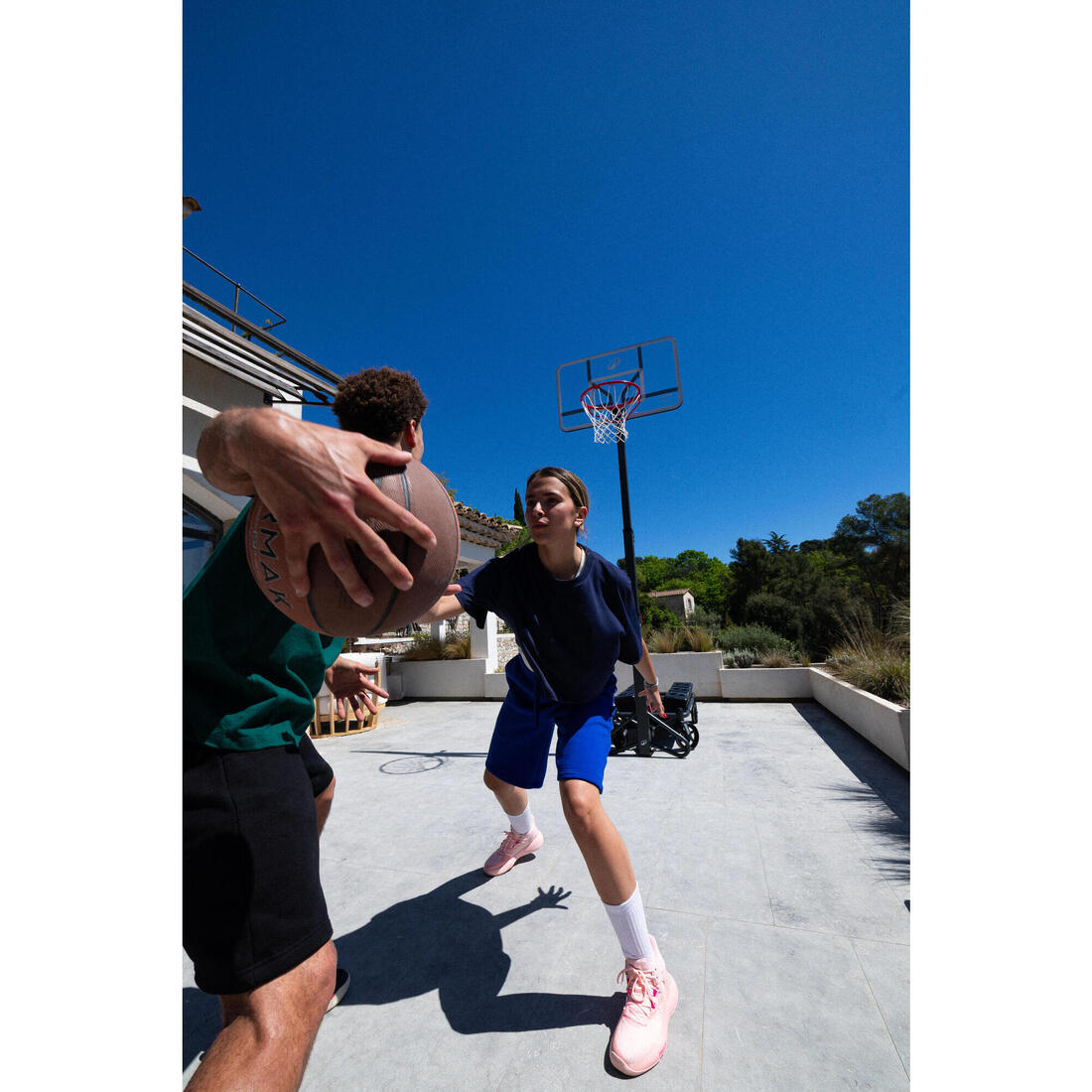 Panier de basket pliable sur roue réglable de 2,40m à 3,05m - B500 Easy Box