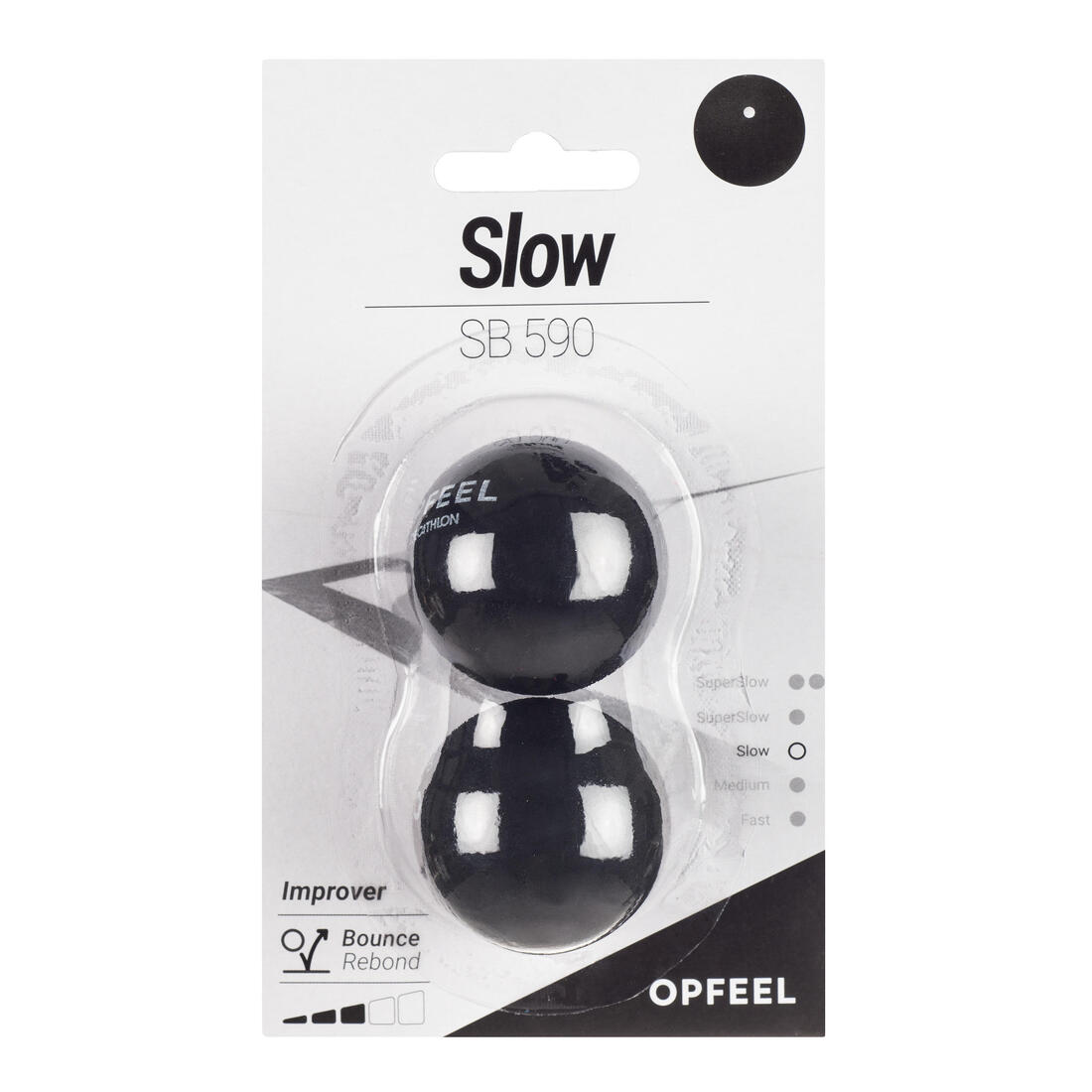 BALLES DE SQUASH PERFLY SB 590 POINT BLANC x2