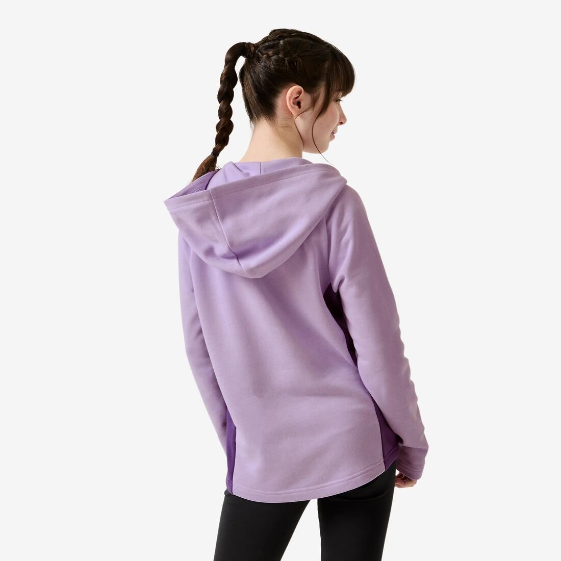 Survêtement zippé enfant, mauve et