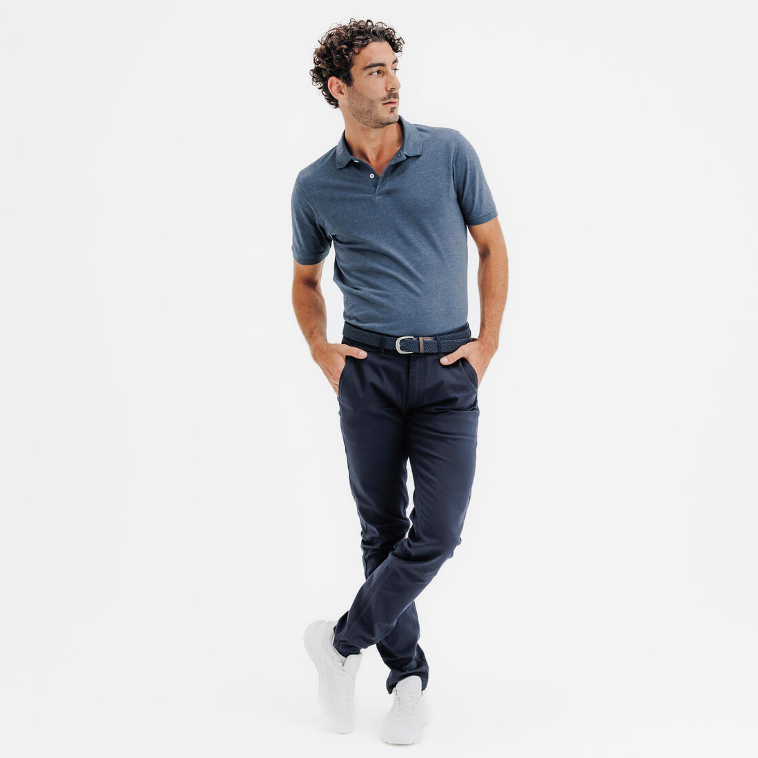 Polo de golf en coton polyester manches courtes homme, MW500