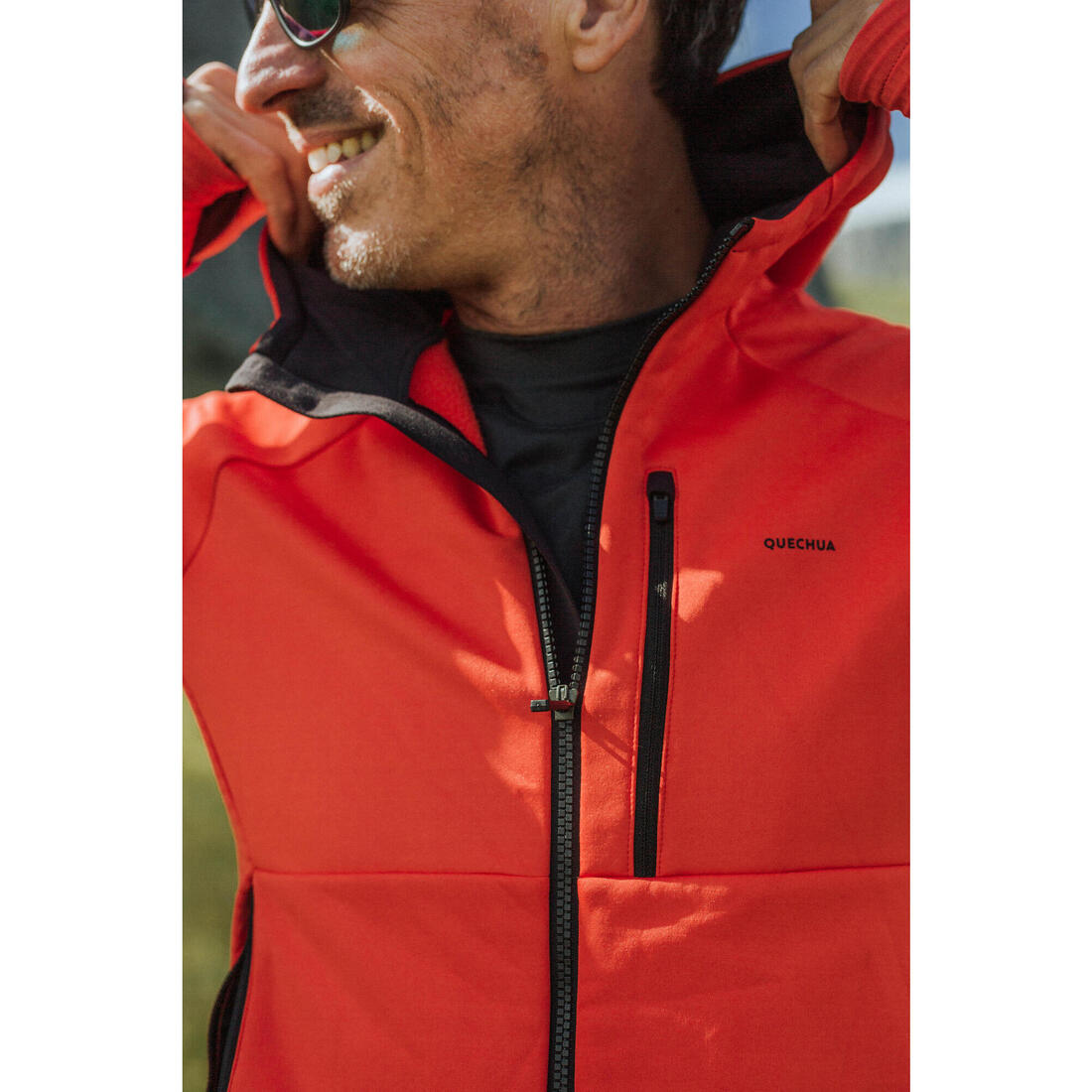 Veste polaire de randonnée - mh500 hood - homme