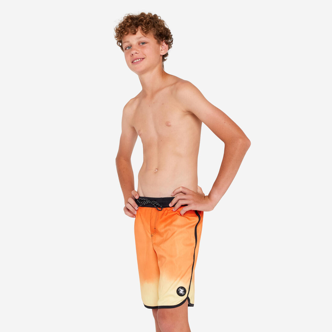 SHORT DE BAIN 500 BLEU CAMO