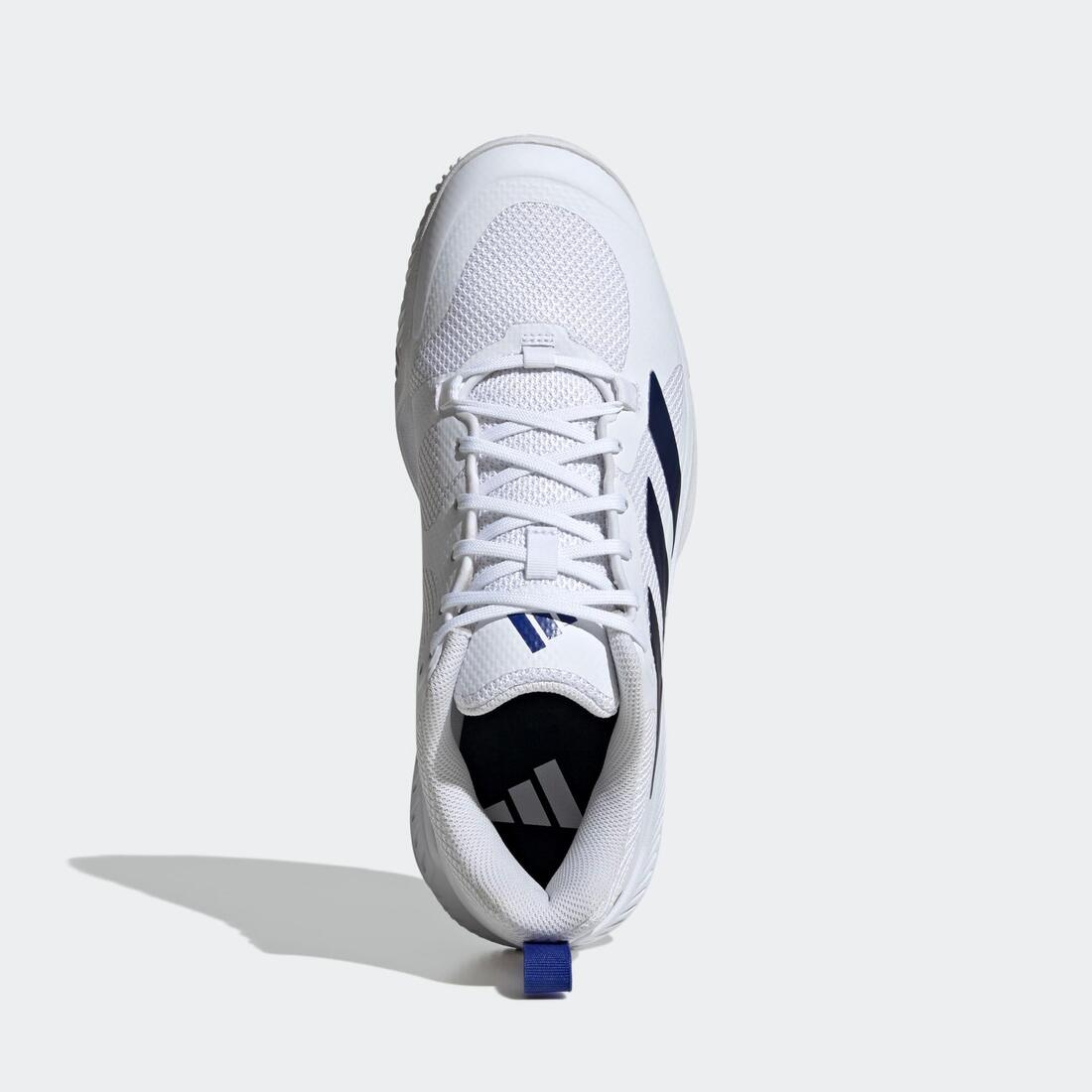 Chaussures de handball adulte - adidas court team bounce blanc / bleu