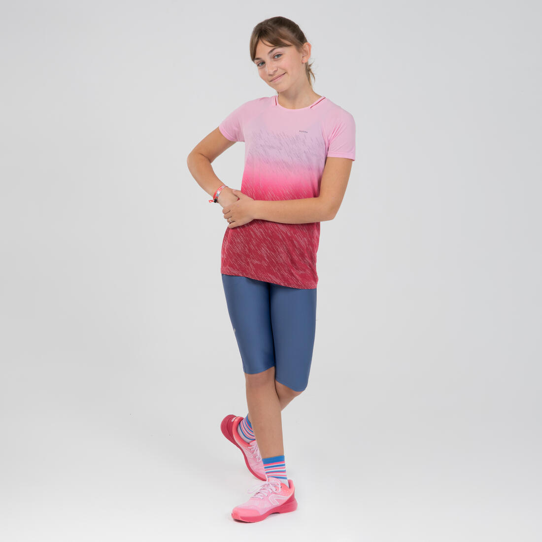 Corsaire running Enfant -Kiprun DRY denim