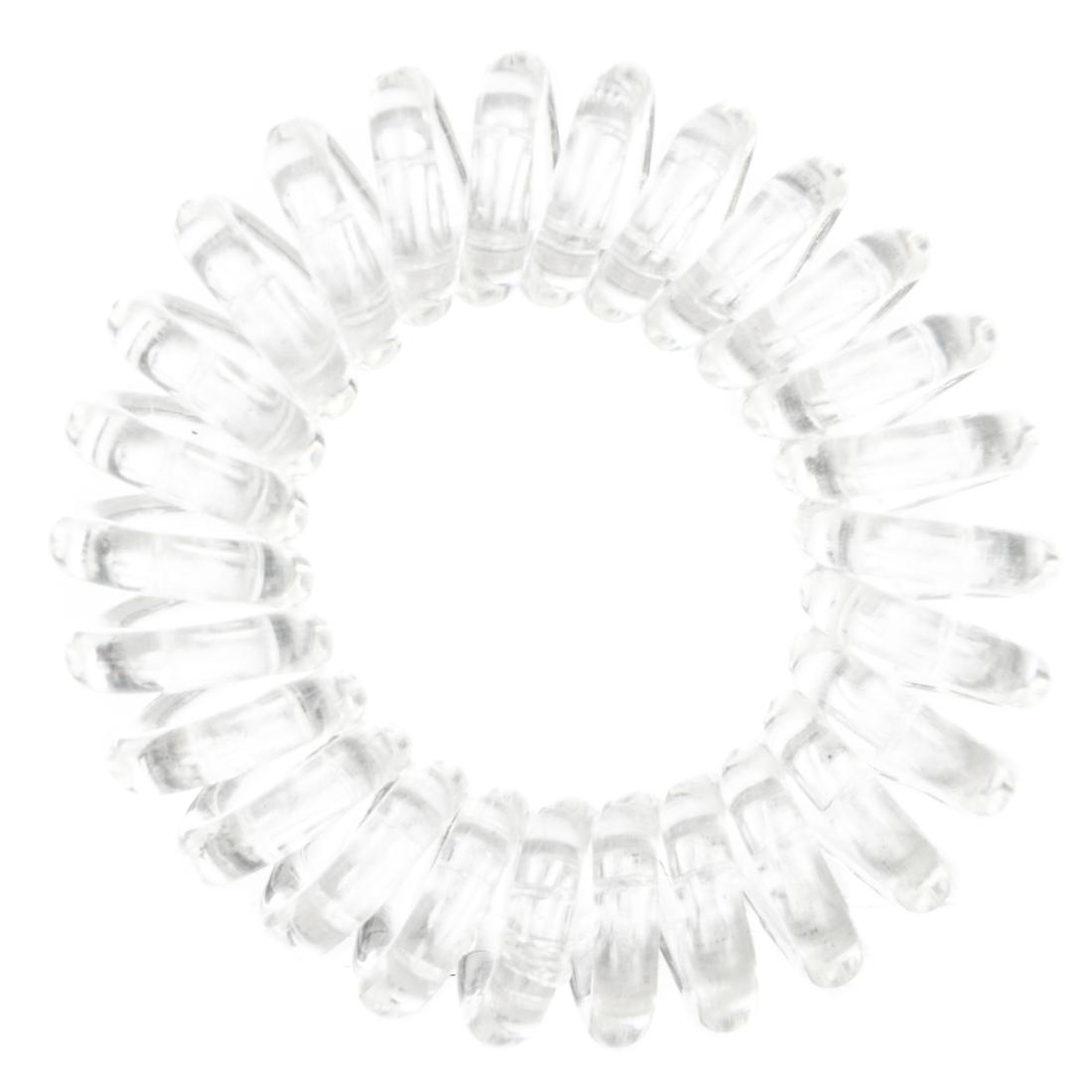 Élastiques cheveux fitness rose et transparent x6