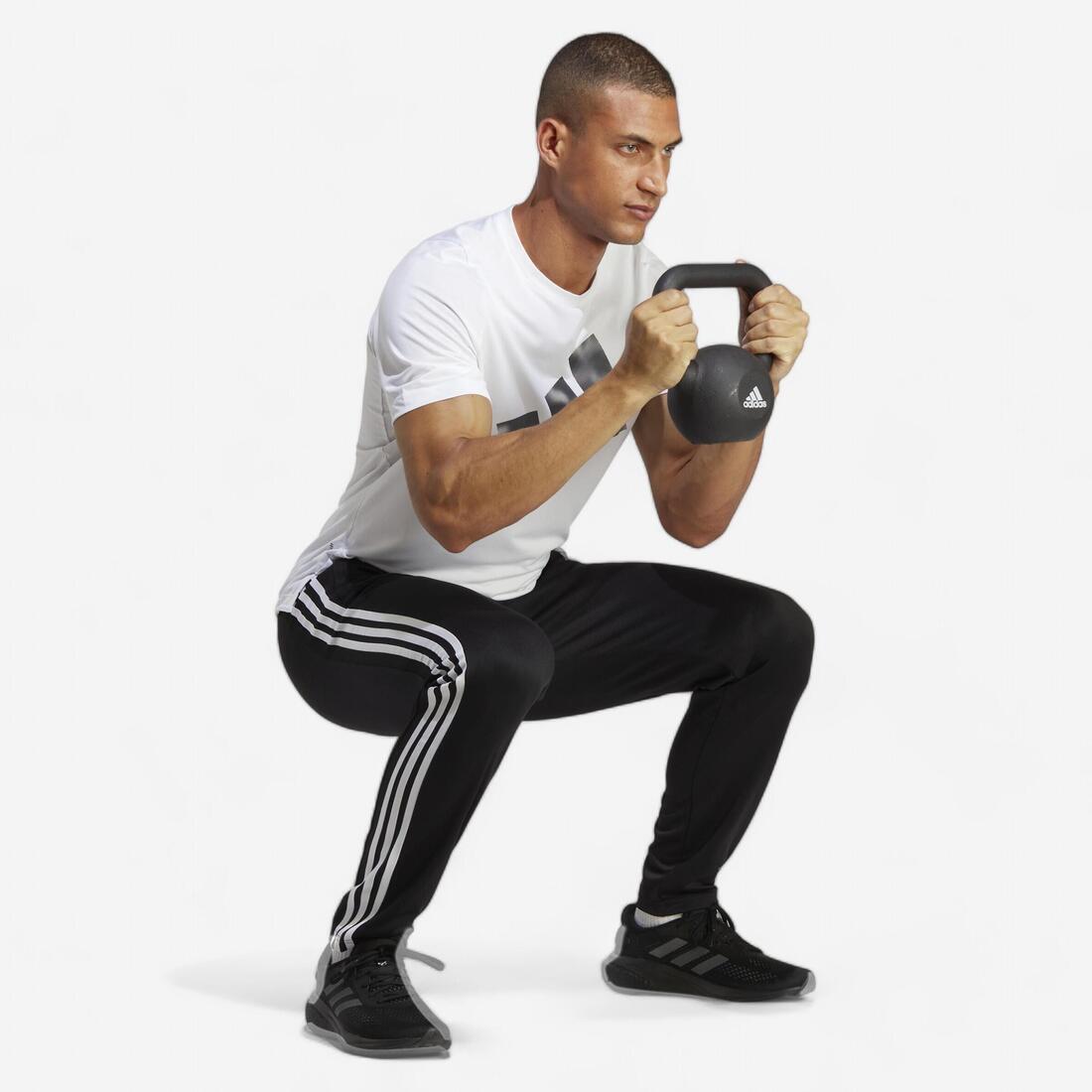 PANTALON JOGGING DE FITNESS CARDIO ADIDAS HOMME NOIR