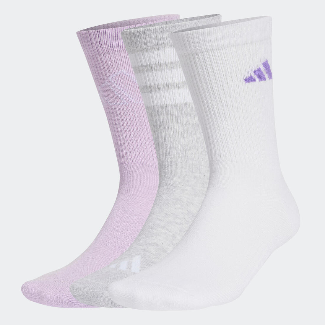 CHAUSSETTES ADIDAS GRISES, ROSES, BLANCHES