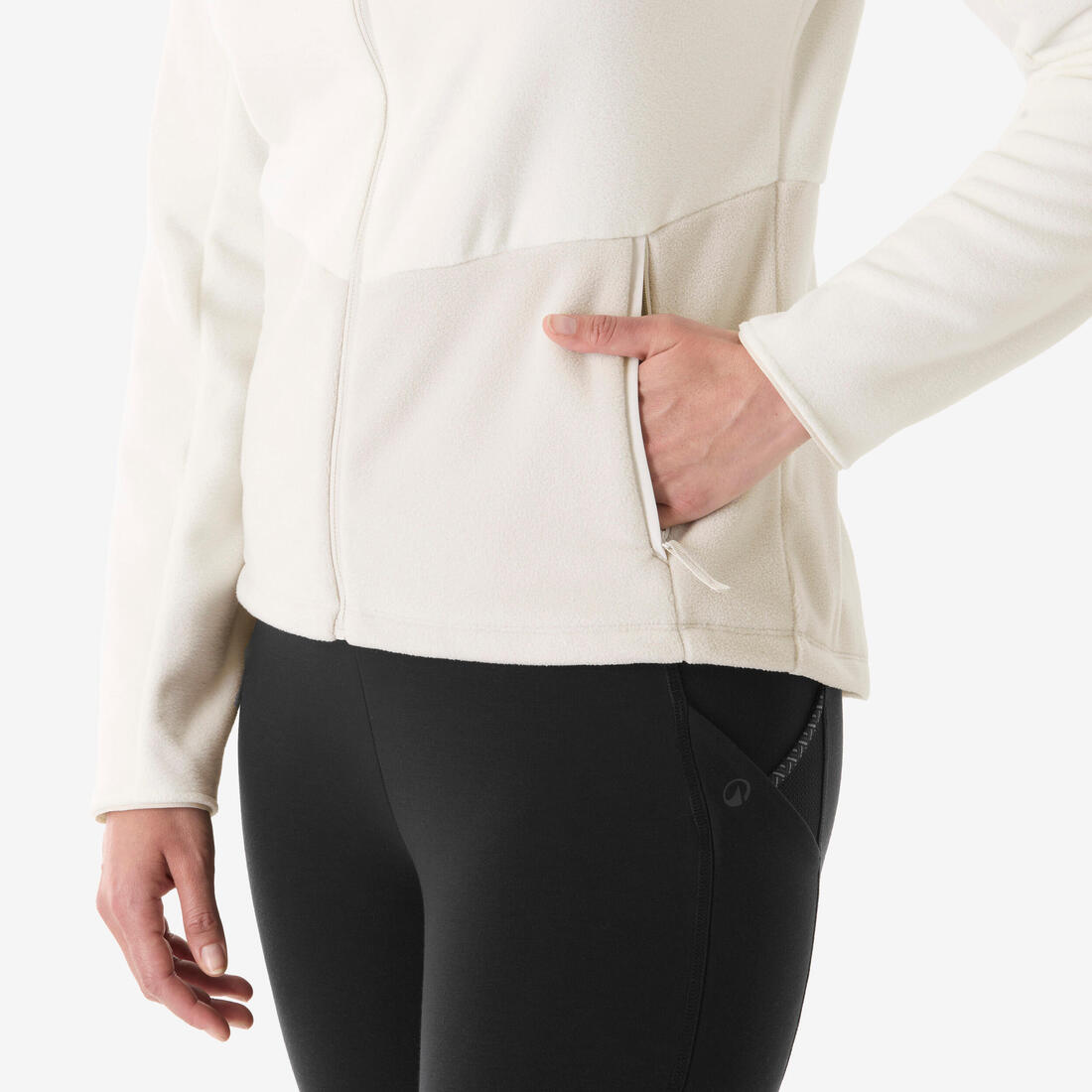 Polaire de randonnée femme, MH500 full zip