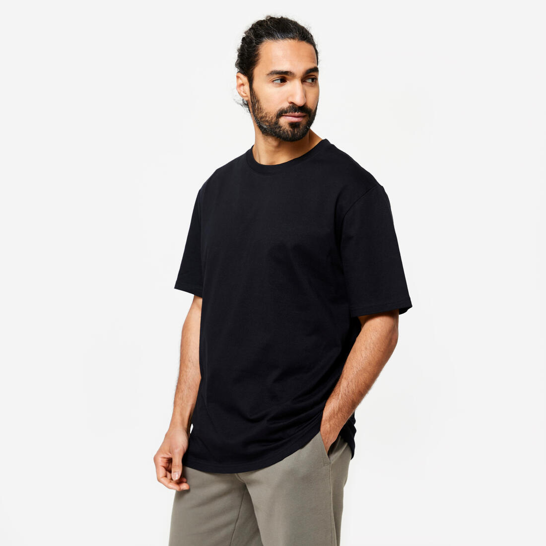 T-shirt fitness homme col rond manches courtes