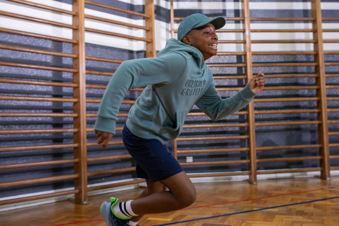 Casquette W100 boy GYM ENFANT bleu imprimé