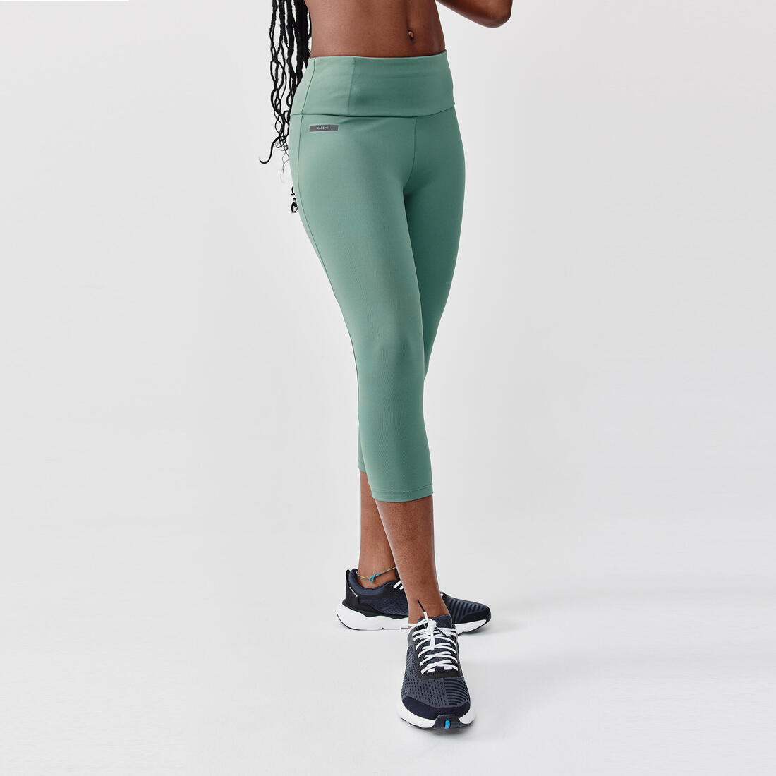 Legging court running femme - Support – vert eucalyptus