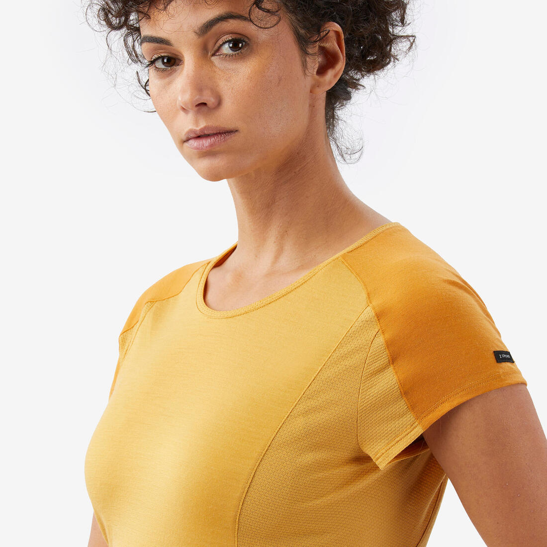 T-shirt de trek manches courtes en laine mérinos - Femme - MT500