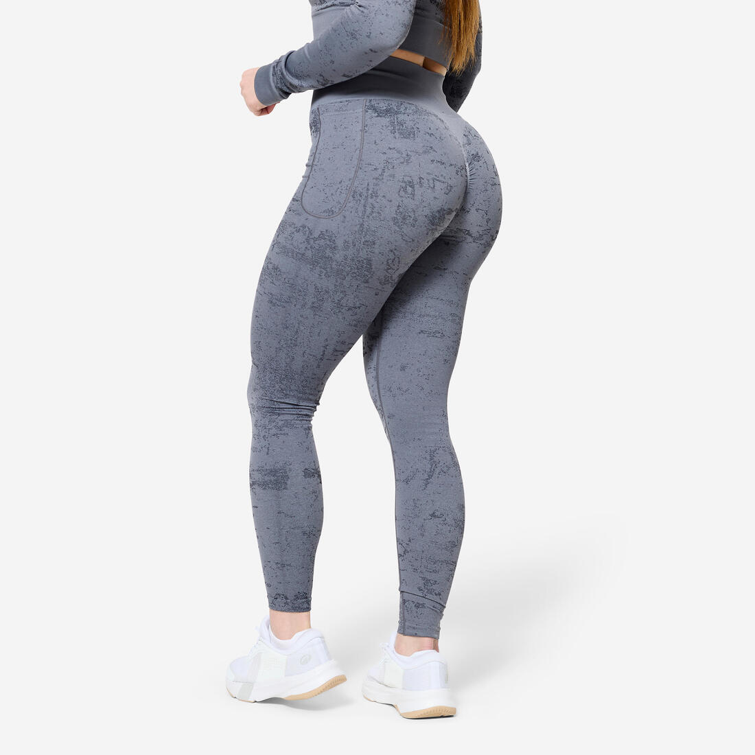 Legging seamless sans couture, gris