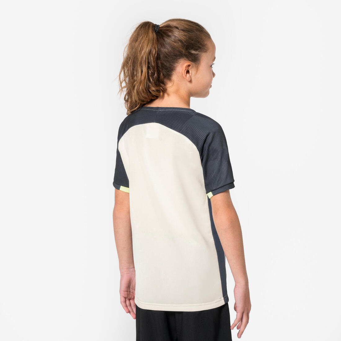 Maillot de football enfant manches courtes VIRALTO Jr Block Bleu ciel et