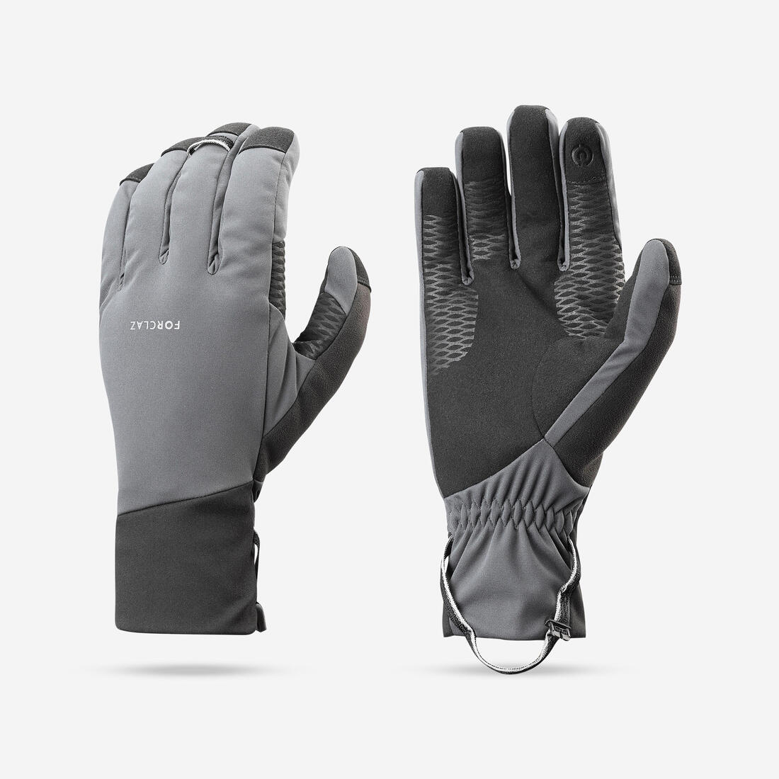 Gants tactiles coupe-vent de trekking adulte, MT900 gris