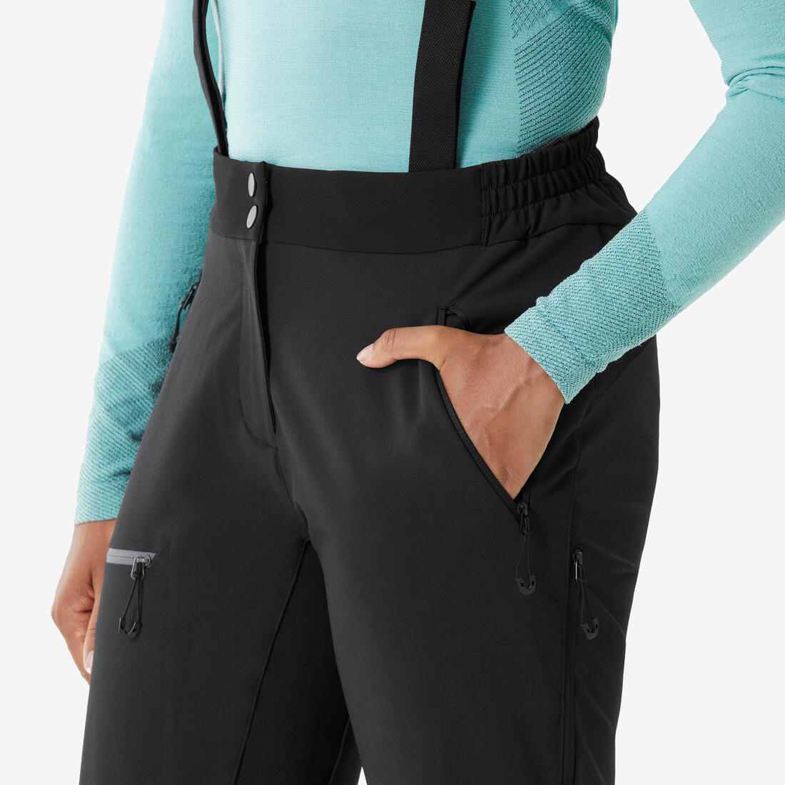 Pantalon d'alpinisme chaud femme, Alpinism noir