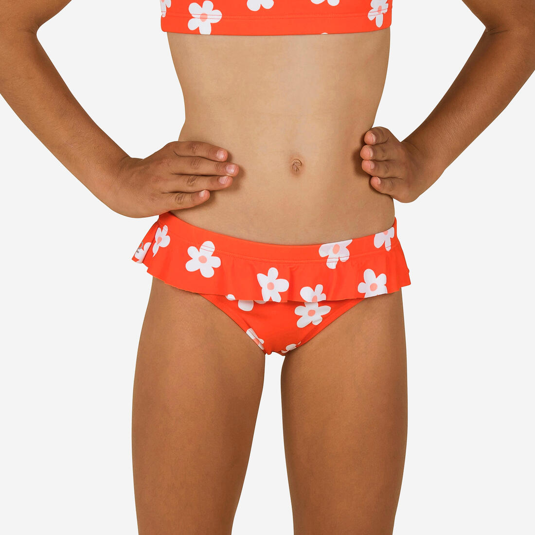 Bas de Maillot de Bain de Natation Lila Fille – tomate vif