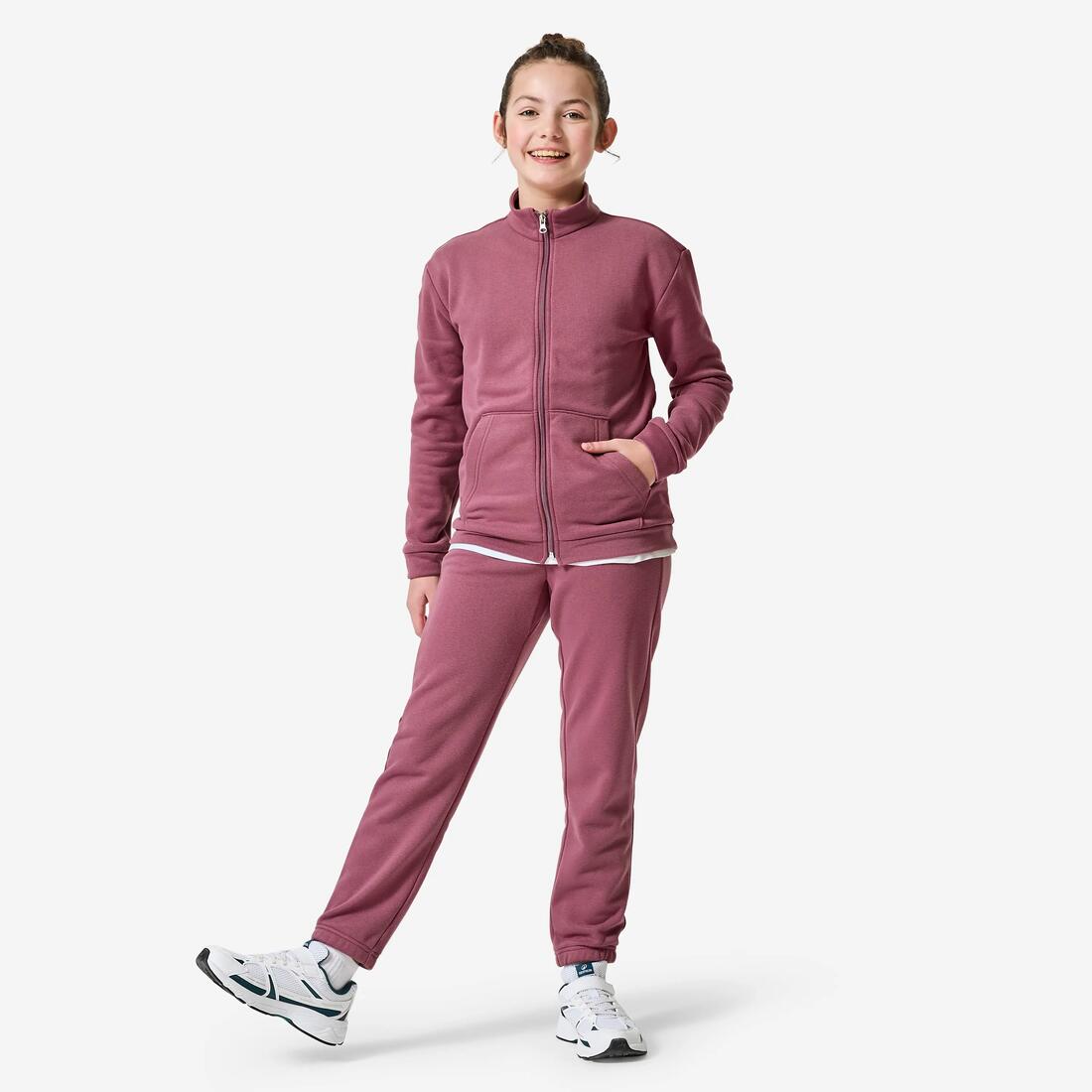 Survêtement en molleton chaud fille, violet