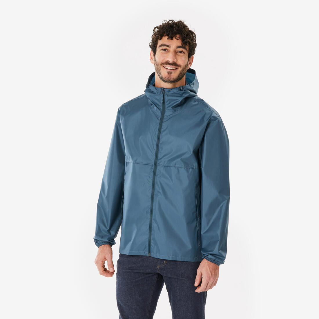 Veste de randonnée coupe-vent imperméable homme, Raincut Full Zip