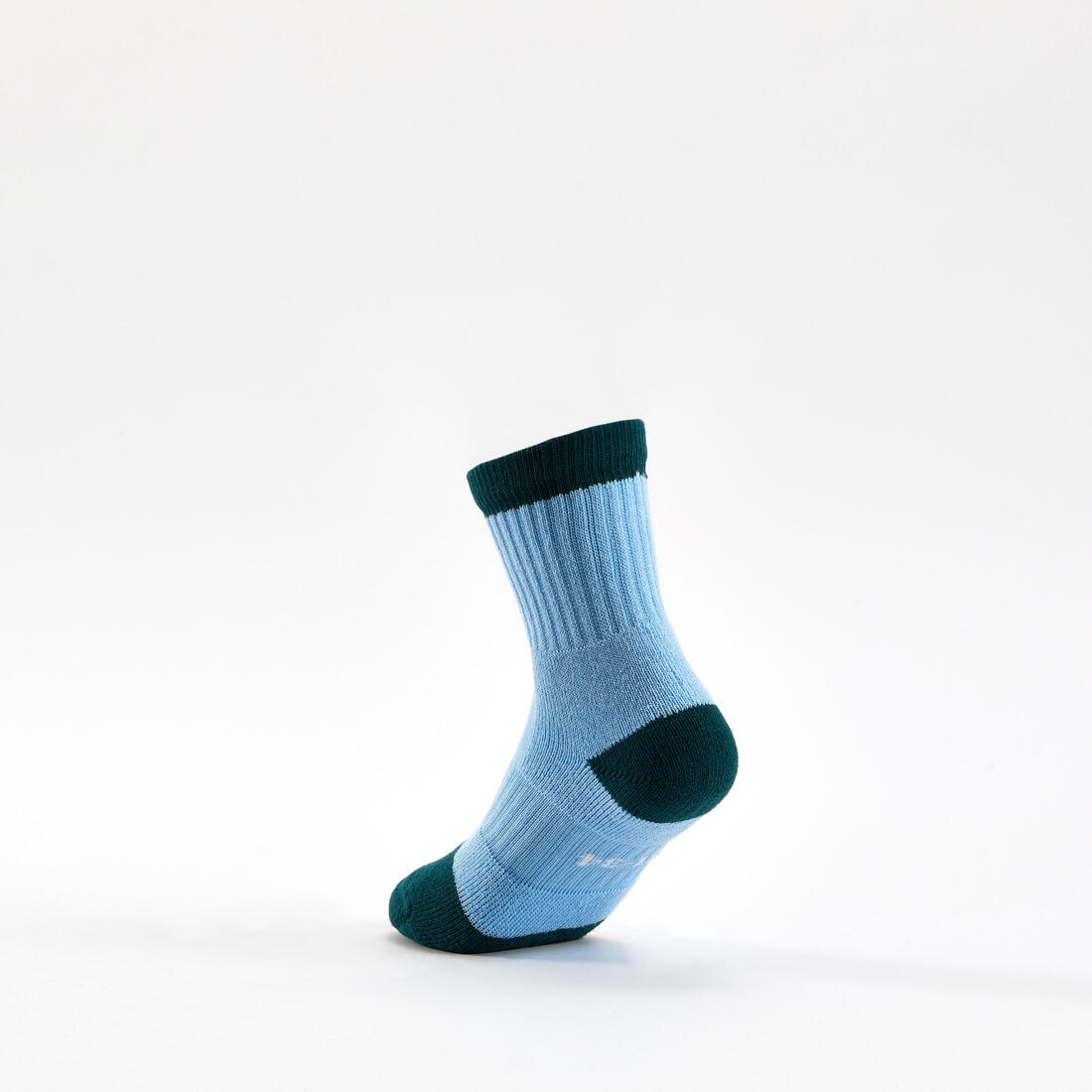 CHAUSSETTES DE SPORT ENFANT HAUTES RS 500 BLANC MARINE LOT DE 3